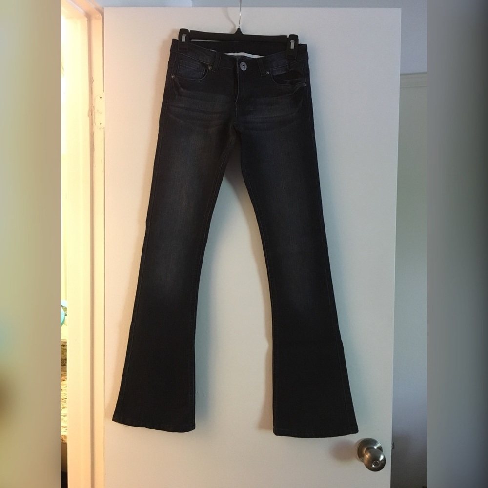 Dark Wash Low Rise Flare Jeans